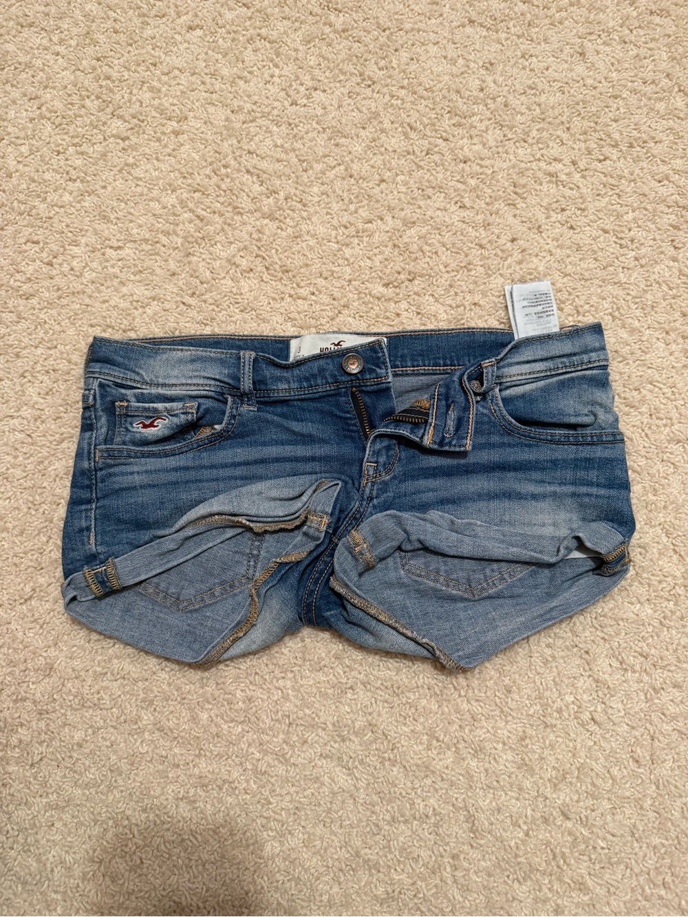 Hollister Women's Medium Wash Denim Cutoff Shorts